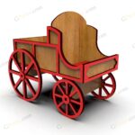طرح برش لیزر باکس هدیه درشکه یلدایی - تصویر 4