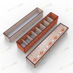 طرح برش لیزر باکس گل پریزاد - تصویر 9