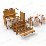 فایل برش لیزر تقویم مکعب فیری - تصویر 2
