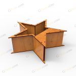 نمای ۹ باکس گل و هدیه شاین - فایل برش لیزر