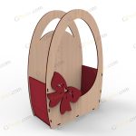 نمای ۱ باکس گل و هدیه پونه - فایل برش لیزر