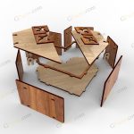 نمای ۲ باکس هدیه قلب هندسی ۱۵