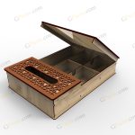 نمای ۵ باکس پذیرایی و دستمال استار - فایل برش لیزر