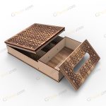 نمای ۶ باکس پذیرایی و دستمال استار - فایل برش لیزر