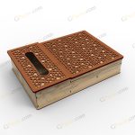 نمای ۷ باکس پذیرایی و دستمال استار - فایل برش لیزر