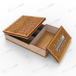 نمای ۸ باکس پذیرایی و دستمال استار - فایل برش لیزر