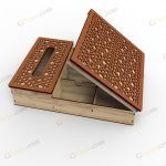 نمای ۱۰ باکس پذیرایی و دستمال استار - فایل برش لیزر