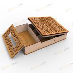 نمای ۱۱ باکس پذیرایی و دستمال استار - فایل برش لیزر