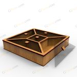 نمای ۹ باکس شکلات و خشکبار گلایل - فایل برش لیزر